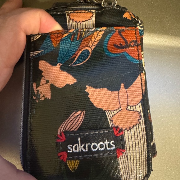 Sakroots Multicolor Bird Pattern Wristlet - Picture 2 of 9